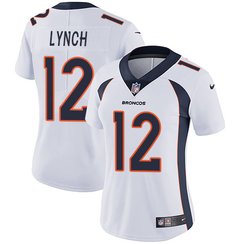 Nike Broncos #12 Paxton Lynch White Women's Stitched NFL Vapor Untouchable Limited Jersey